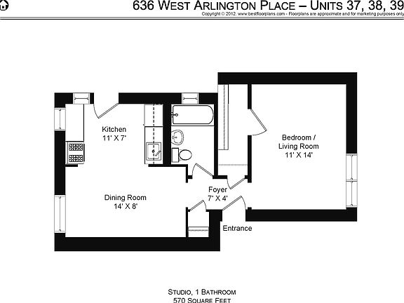 5th image of 636 W Arlington Pl APT 38