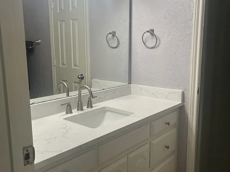Primary Bathroom sink area. Private space for occupant of primary bedroom.