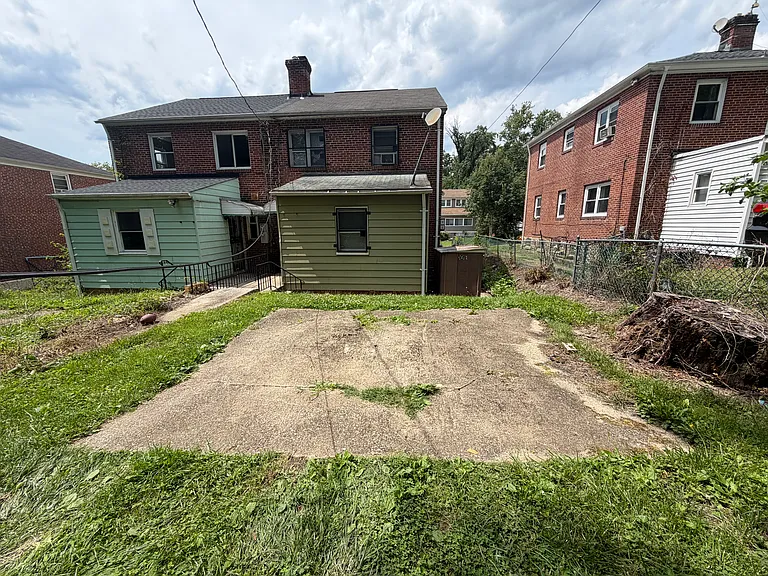 Backyard with off street parking