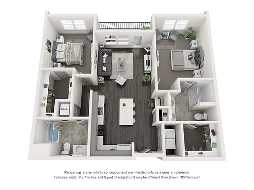 Floor plan 2B1L