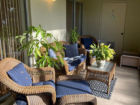 Cozy lanai - storage closet at one end.