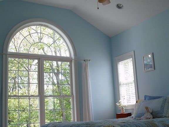 Master Bedroom with vaulted ceiling.