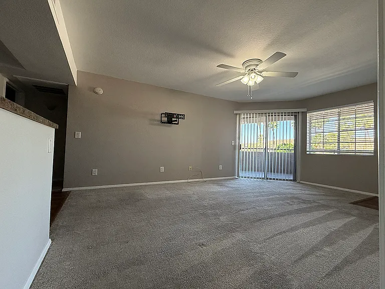 Living Room View to the Patio Door