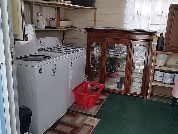 New washer and dryer inside 