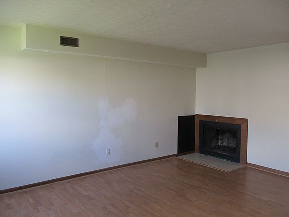 Living Room with Wood Burning Fireplace