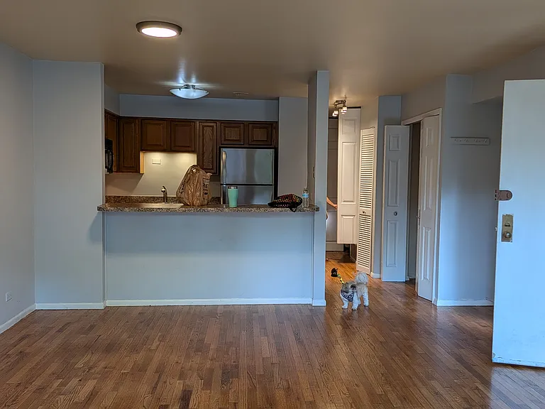 view of living area and kitchen