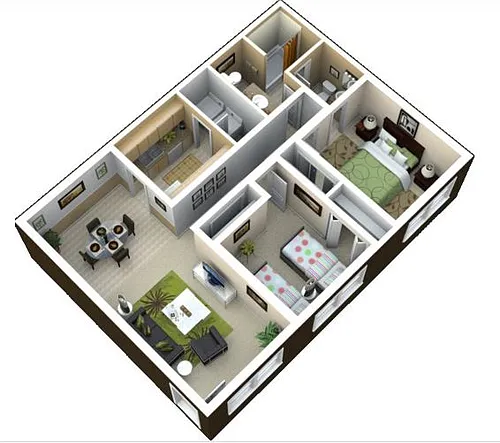 Floor plan Two Bedroom