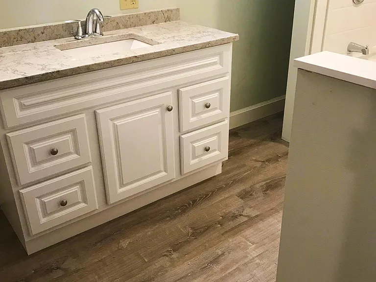 Brand NEW Master bathroom! Beautiful granite, flooring, new tub/shower (new mirror not pictured)