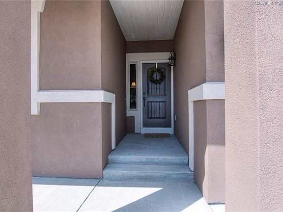 Covered front entry.