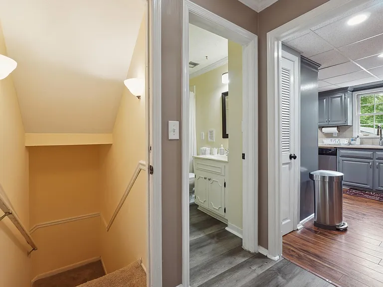Main Level Foyer with staircase to Basement Level