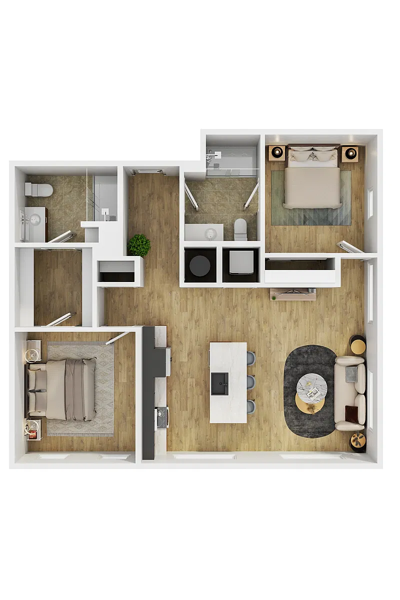 Floor plan 10 South - The Avenue Collection
