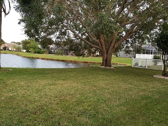 Back yard with lake view