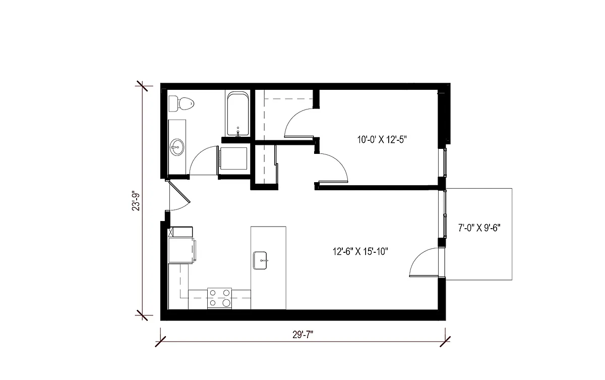 Floor plan 1 Bedroom - A20