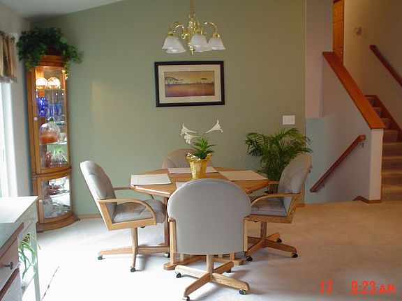 Dining area off of kitchen with easy access to deck and back yard
