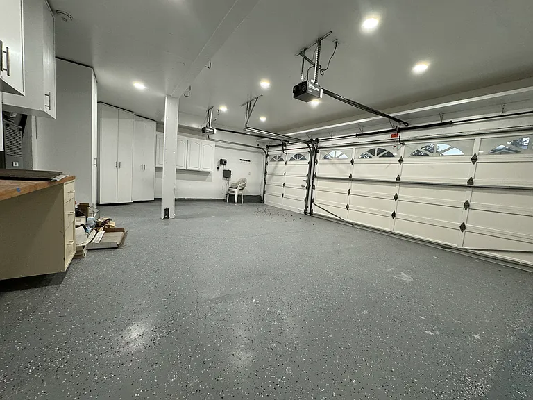 Finished 3 car garage