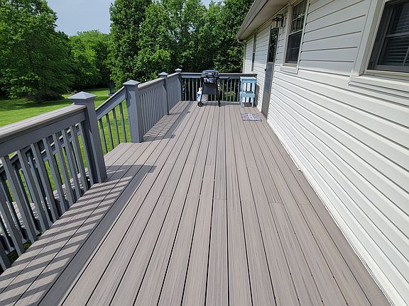 Outdoor balcony. Unit A is the side farthest away in the is picture