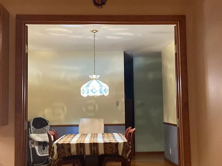 Family room viewing dining room