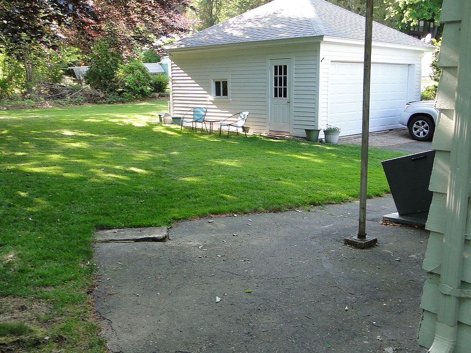 View of Backyard and garage