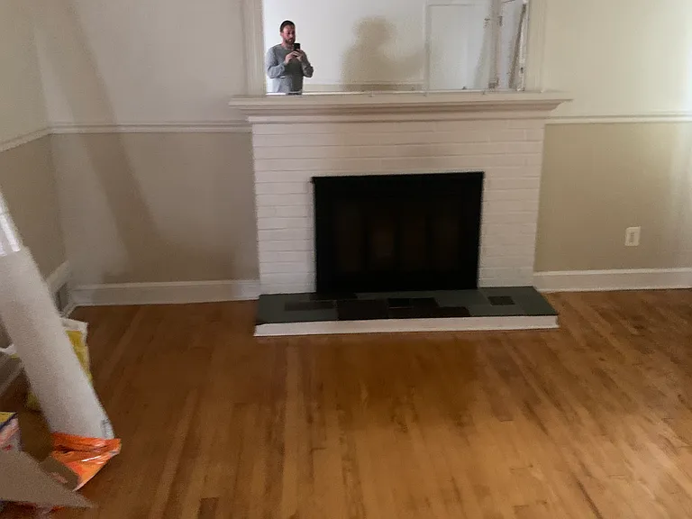 Living room fireplace
