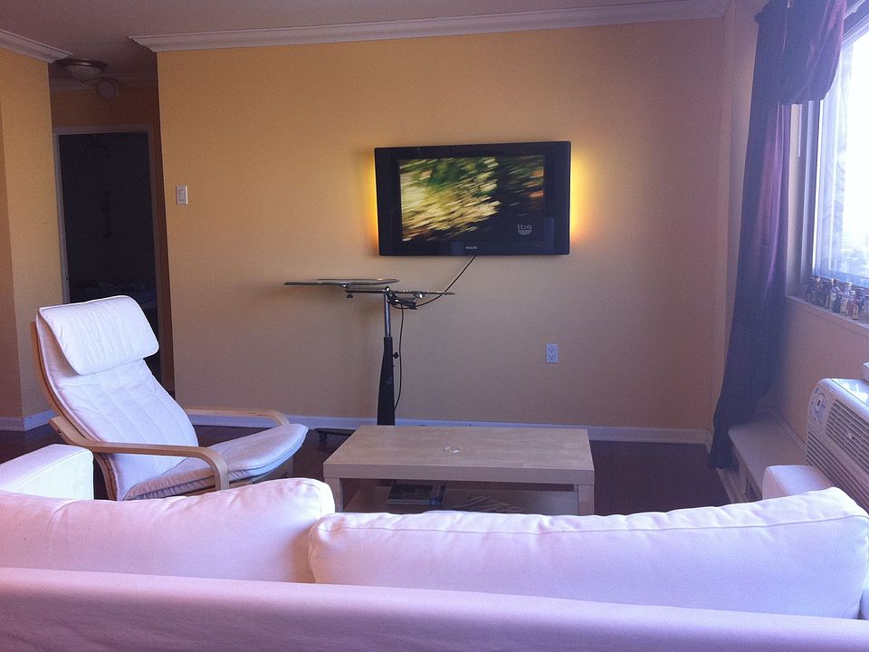 Living room with flat screen