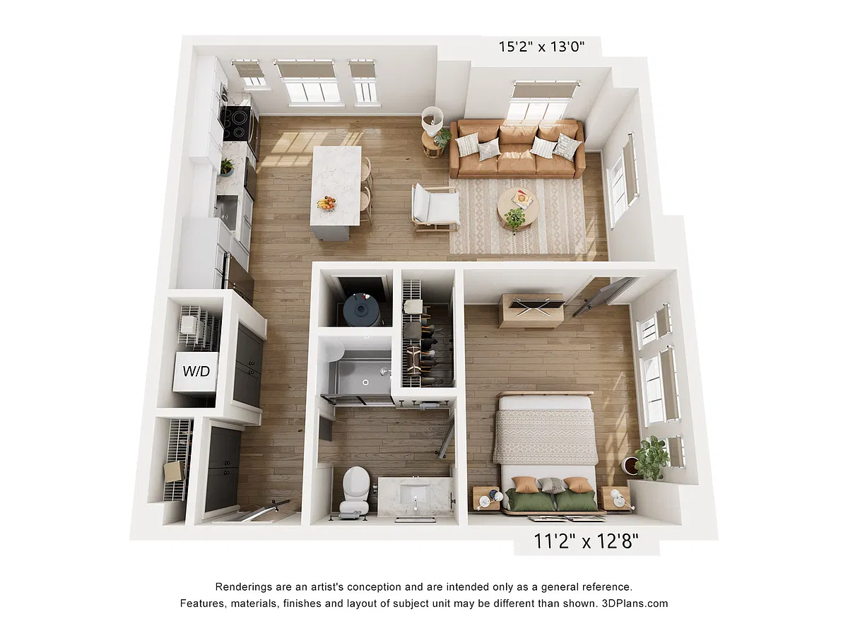Floor plan 1BR TYPE D