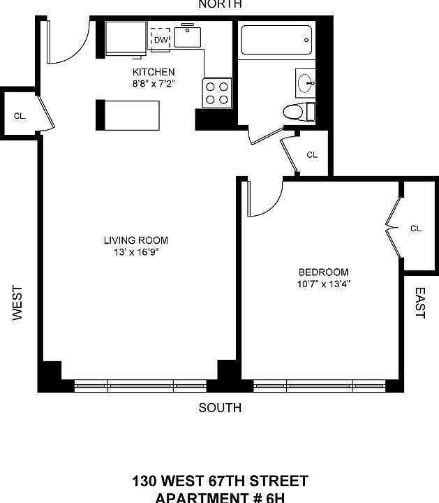 1st image of 130 W 67th St APT 6H