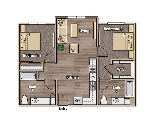 Floor plan 2 bedroom