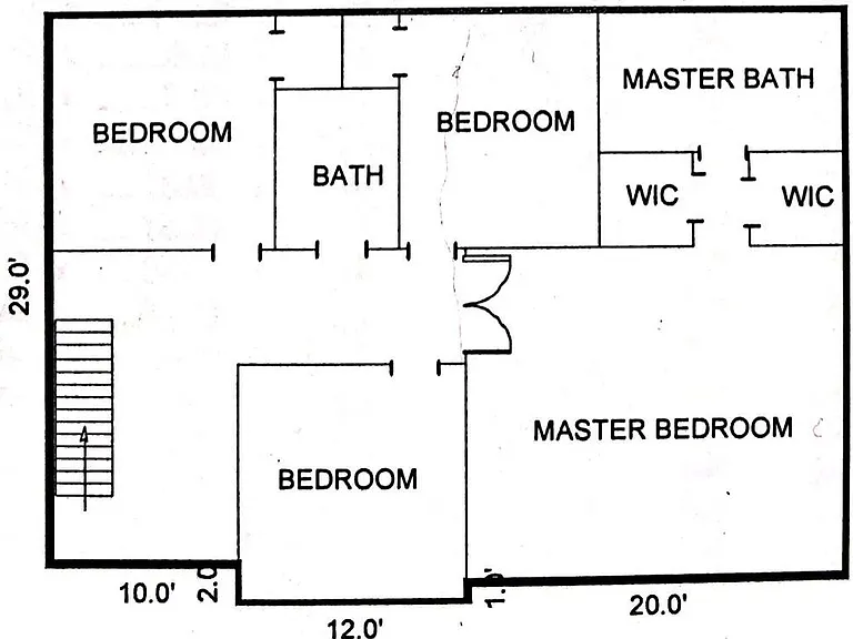 Upstairs floor plan