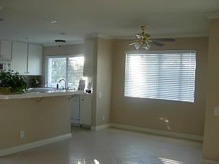 Dining with ceiling fan.