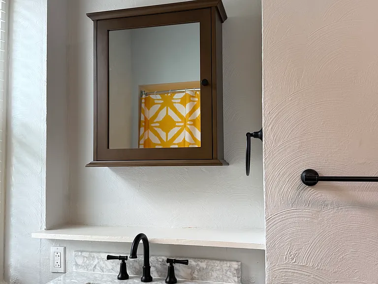 Real marble top, new cabinets, new fixtures, new hardware