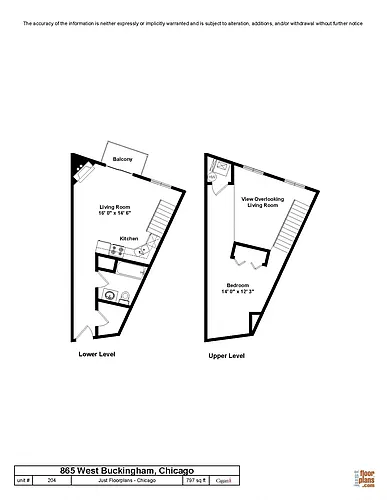 Floor plan One Bedroom