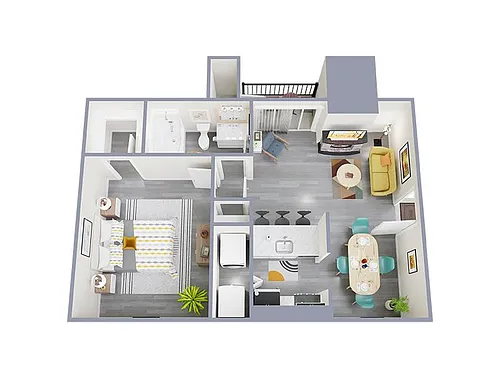 Floor plan 1X1-600