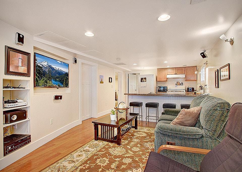 View as you enter unit through French door