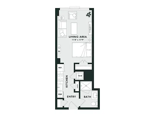 Floor plan S1.2 | Studio | 1 Bath