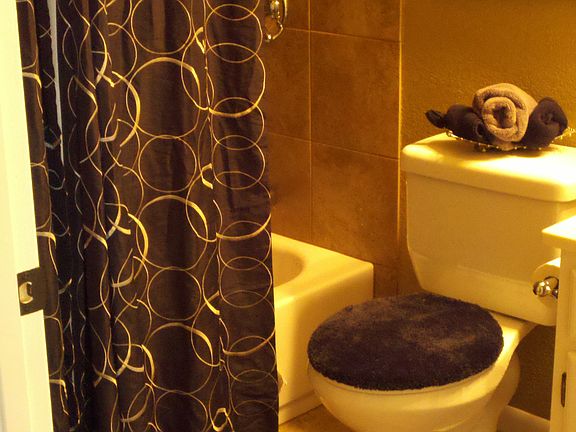 New tile, tub, toilet, vanit
