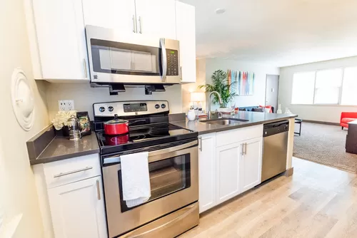 Seattle Apartments - Cadence Apartments - Kitchen and Living Room - Cadence
