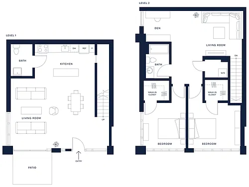 Floor plan 2 Bed/2 Bath L/W-03