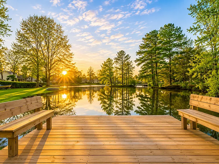Dock at sunrise