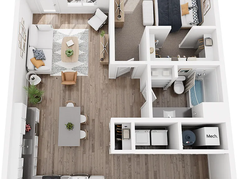1B-Large One Bedroom One Bath 834 Square Feet 1B-Large One Bedroom One Bath 834 Square Feet