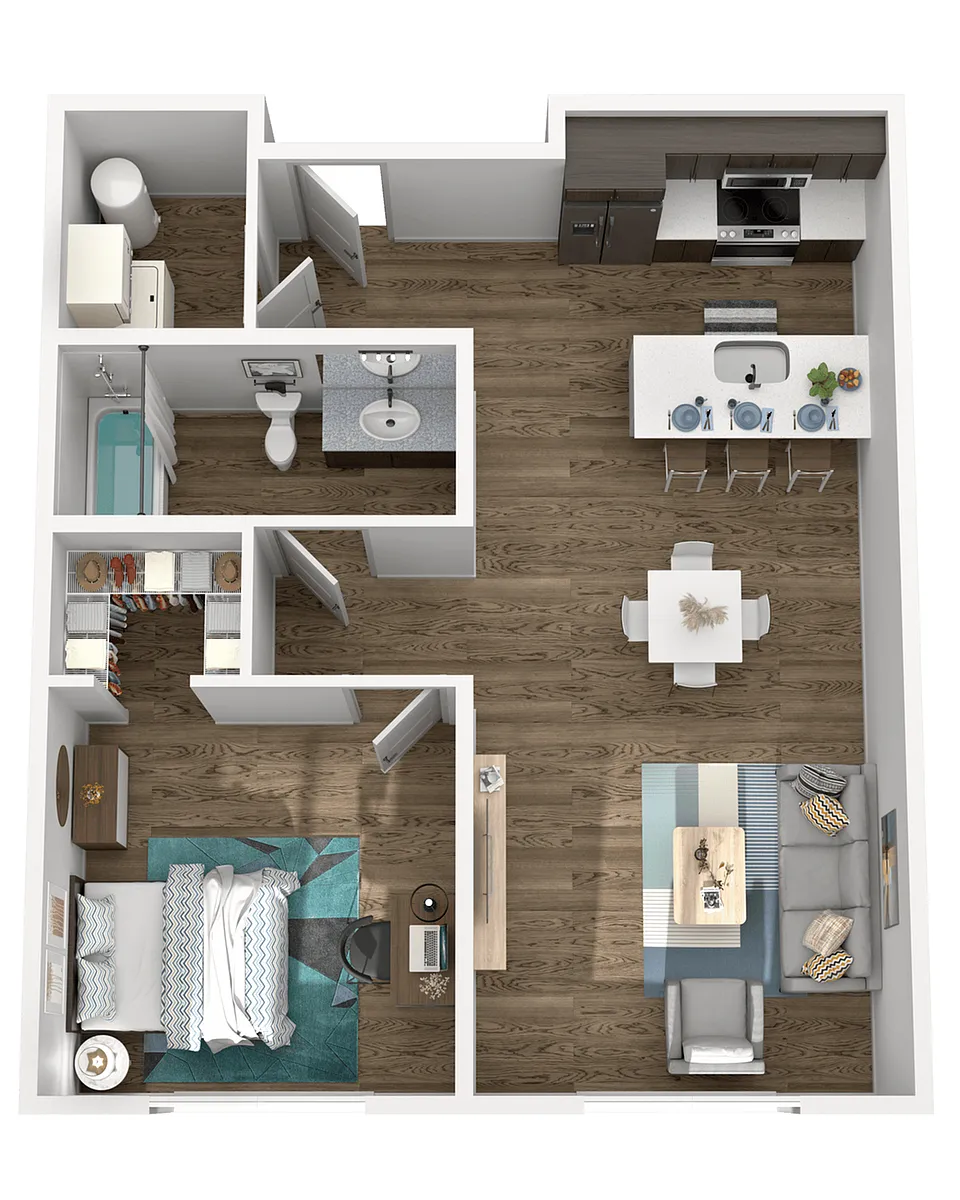 Floor plan 1X1 A