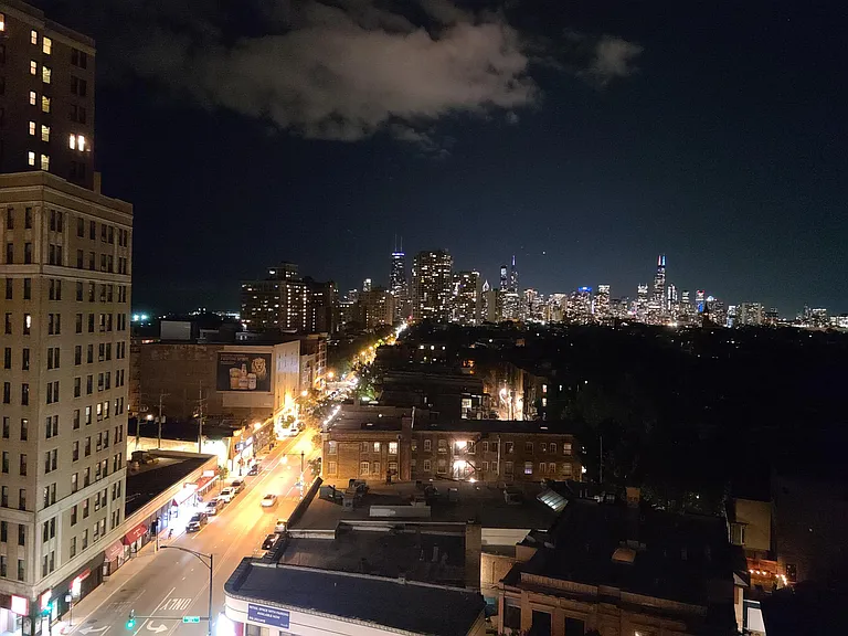 Night views of downtown taken from this unit