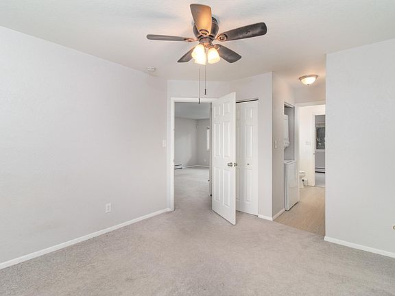Master bedroom includes two spacious closets.