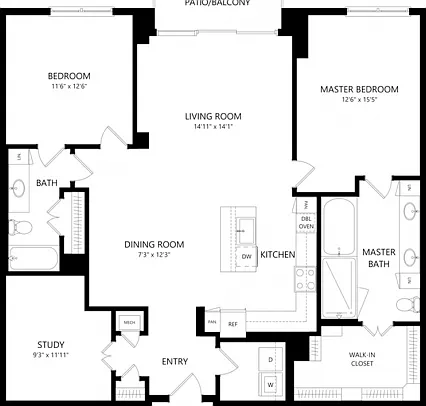 B6 2 bed 2 bath - 1513 Square Feet B6 2 bed 2 bath - 1513 Square Feet
