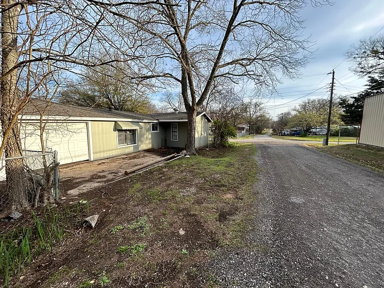 Side of house & attached garage