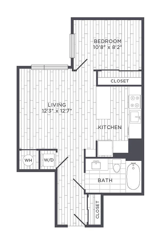 Floor plan Urban One Bedroom