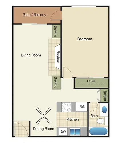 Floor plan 1X1