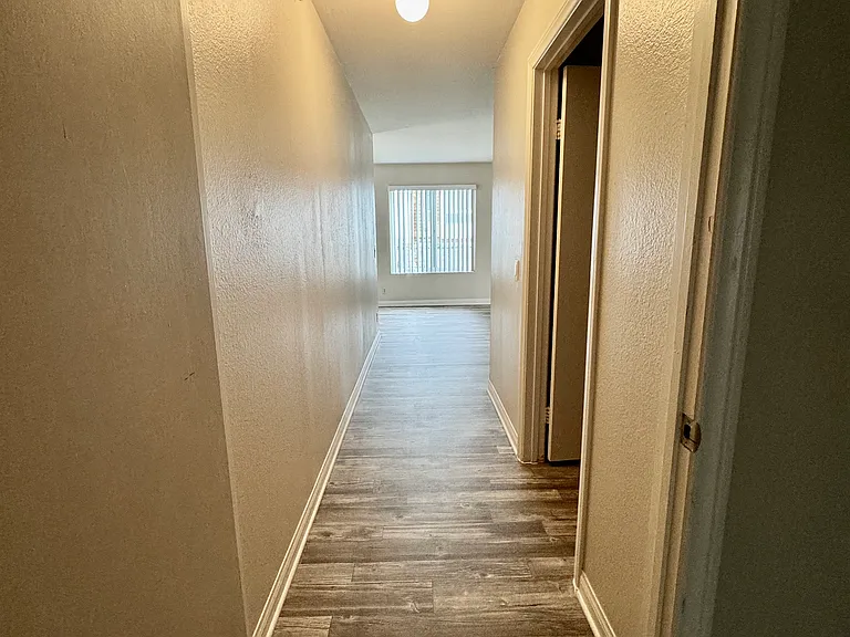 View from bedroom into living room