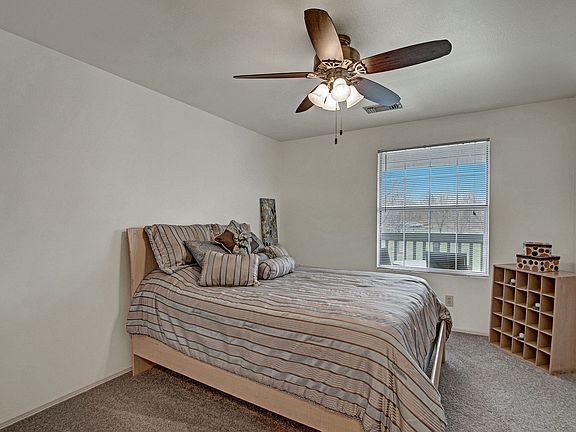St. James Place Bedroom View with Ceiling Fan