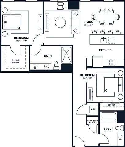 B5U.A | Junior 2x2 | 1041 sq ft B5U.A | Junior 2x2 | 1041 sq ft