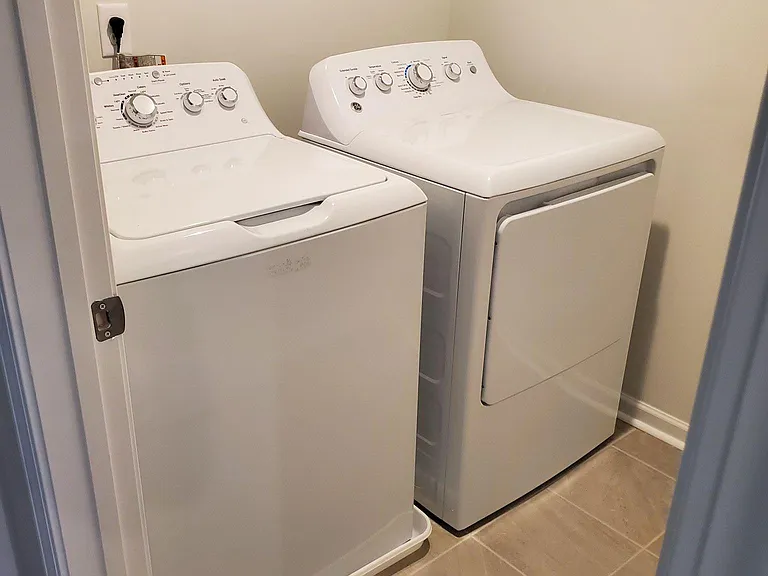 Washer and dryer upstairs